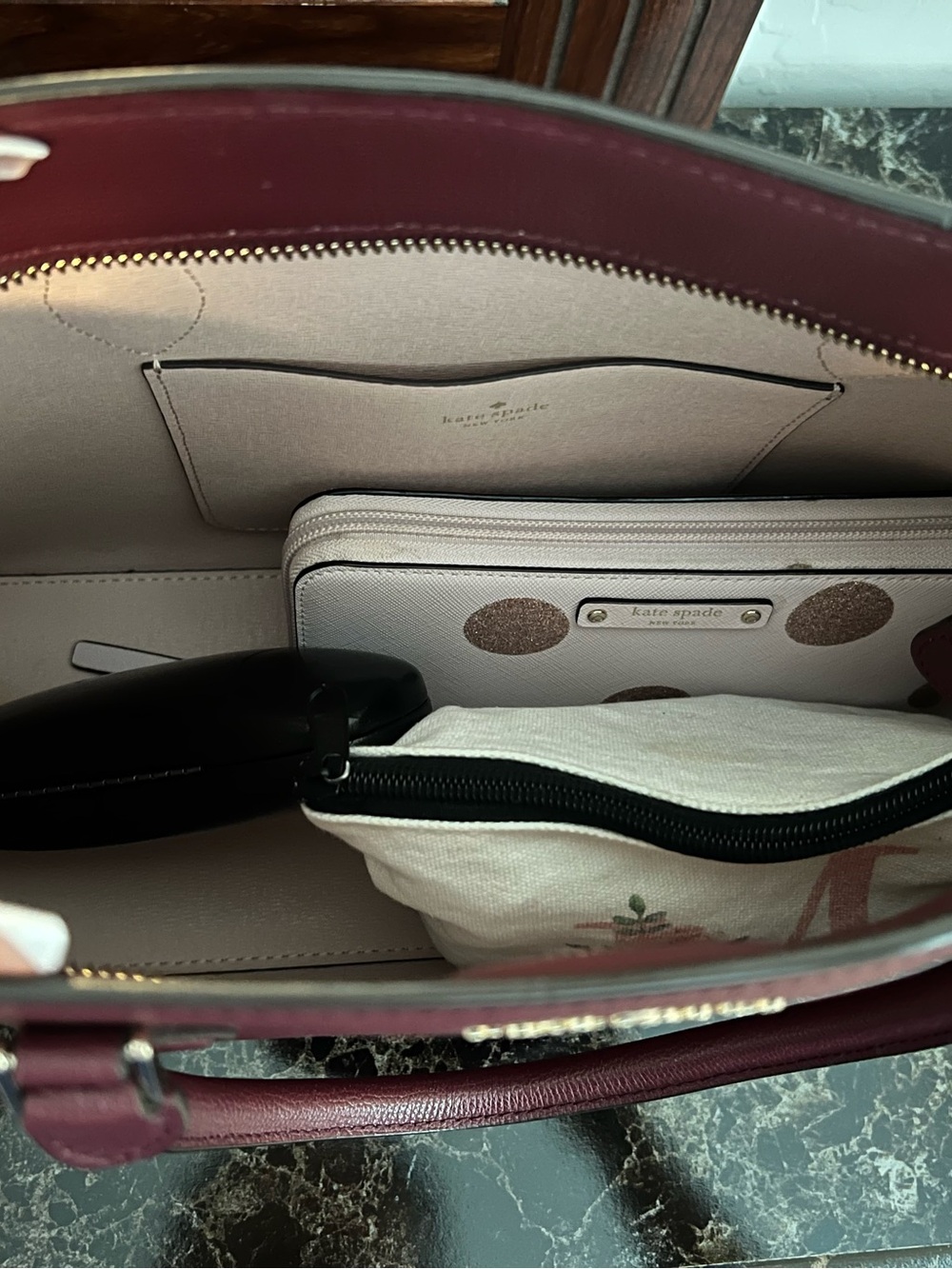 Kate Spade Burgundy Leather Satchel - Picture 4 of 15